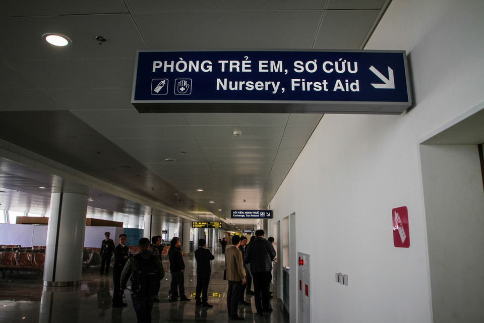 Nhà ga T2 được bổ sung thêm một số phòng như phòng trẻ em, sơ cứu. (Ảnh: Minh Sơn–Hoàng Long/Vietnam+)