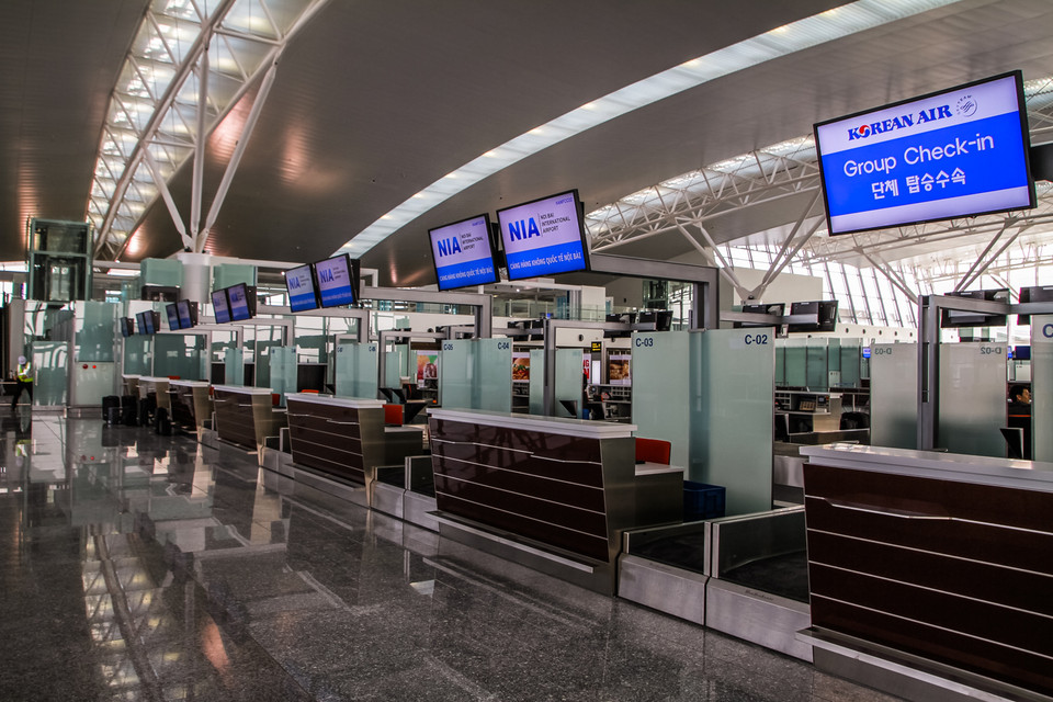Khu vực check-in có tổng cộng 96 quầy với nhiều trang thiết bị hiện đại. (Ảnh: Minh Sơn–Hoàng Long/Vietnam+)