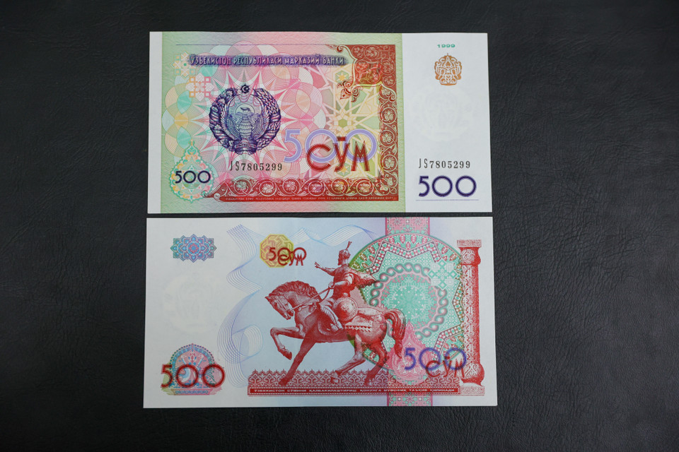 Tờ tiền của Uzabekistan tượng trưng cho sự 'mã đáo thành công'. (Ảnh: Minh Sơn/Vietnam+)