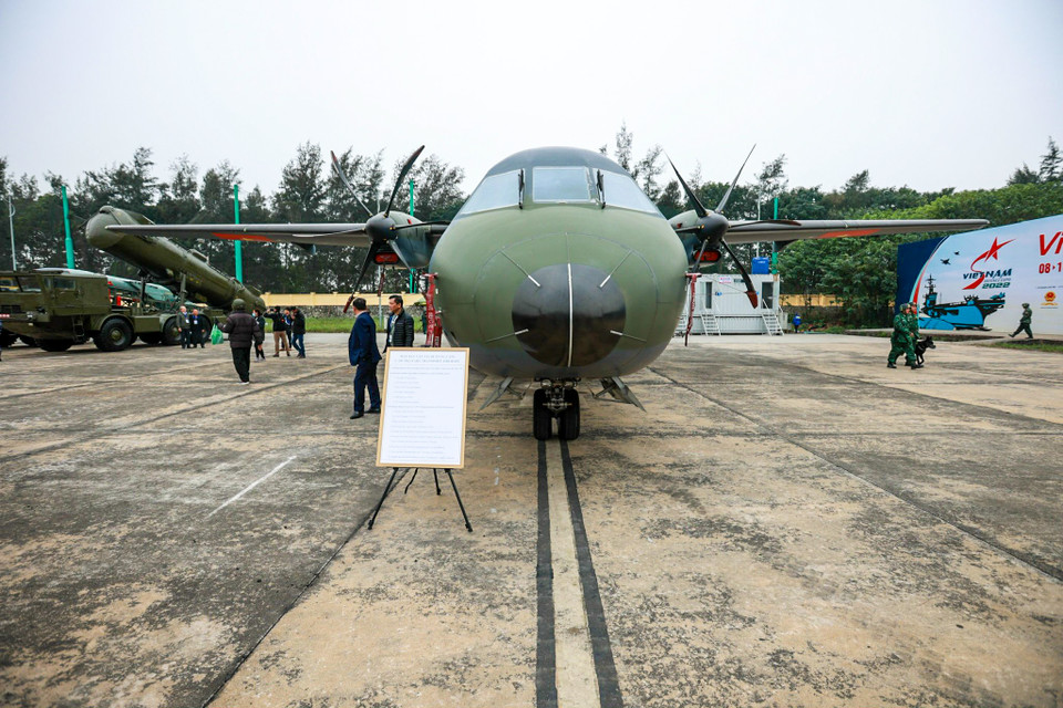 Máy bay C-295M, dòng máy bay vận tải quân sự đa dụng, được thiết kế chuyên biệt cho nhiệm vụ tuần thám biển, tuần tra biên giới. (Ảnh: Vietnam+)