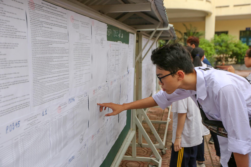 Năm nay, Hà Nội có hơn 74.000 thí sinh đăng ký thi Trung học phổ thông quốc gia 2019. (Ảnh: Minh Sơn/Vietnam+)