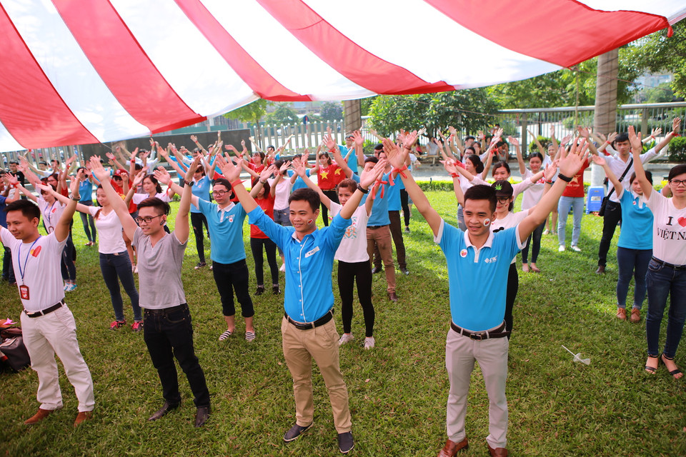 Dù mới năm thứ 2 tổ chức hoạt động dân văn phòng đi hiến máu tình nguyện nhưng sự kiện được cho là đã thành công ngoài sự mong đợi của ban tổ chức. (Ảnh: Minh Sơn/Vietnam+)