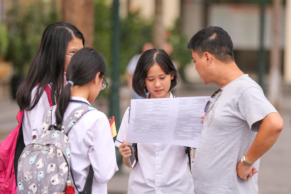 Đề thi môn Sử năm nay có 40 câu, các thí sinh phải làm trong vòng 60 phút. (Ảnh: Minh Sơn/Vietnam+)