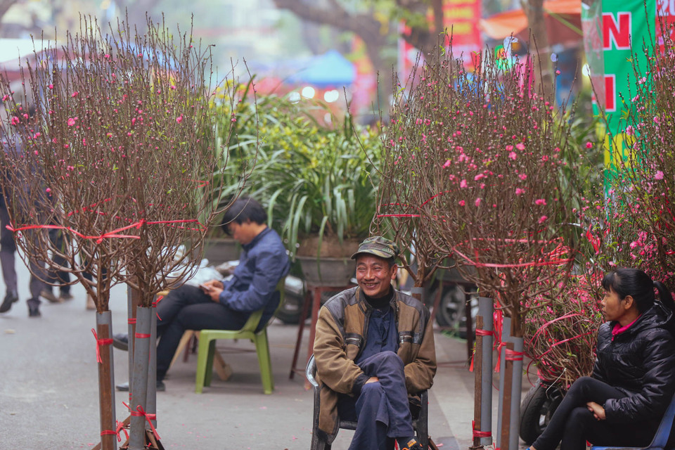 Phần lớn người bán đến từ những làng hoa như Ngọc Hà, Tứ Liên, Nghi Tàm, Nhật Tân, Quảng Bá…(Ảnh: Minh Sơn/Vietnam+)