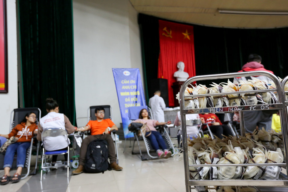 Tình trạng khan hiếm nhóm máu O cũng xảy ra tương tự tại nhiều địa phương như Thanh Hóa, Bệnh viện Truyền máu - Huyết học Thành phố Hồ Chí Minh. (Ảnh: Minh Sơn/Vietnam+)