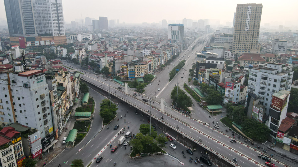 Sáng 21/9, sau khi kết thúc đợt giãn cách lần thứ 4, Hà Nội đã bước vào giai đoạn phòng, chống dịch mới. (Ảnh: PV/Vietnam+)
