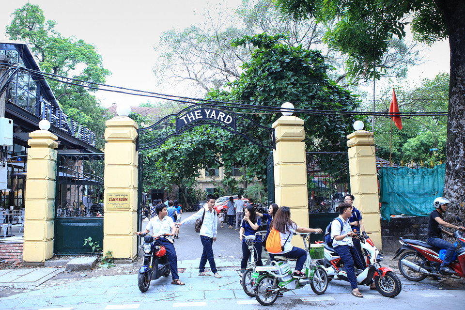 Khu chợ ẩm thực, thời trang The Yard nằm trên con phố Phó Đức Chính. (Ảnh: PV/Vietnam+)