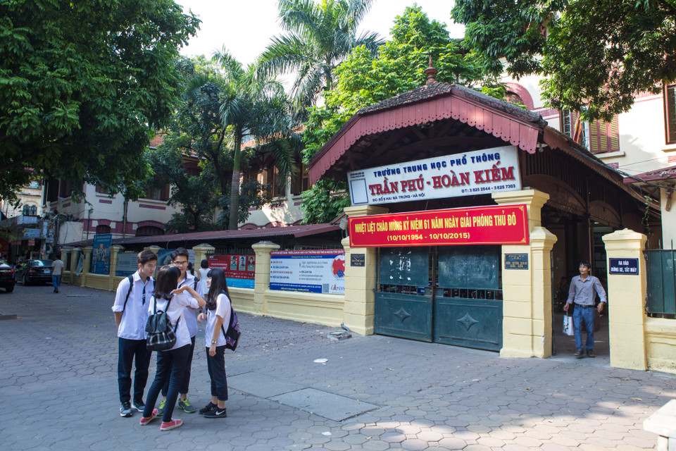 Trung học phổ thông Trần Phú - Hoàn Kiếm được người Pháp thành lập năm 1919 với tên gọi là Grand Lycée, đào tạo học sinh từ 16 đến 18 tuổi. (Ảnh: Minh Sơn/Vietnam+)