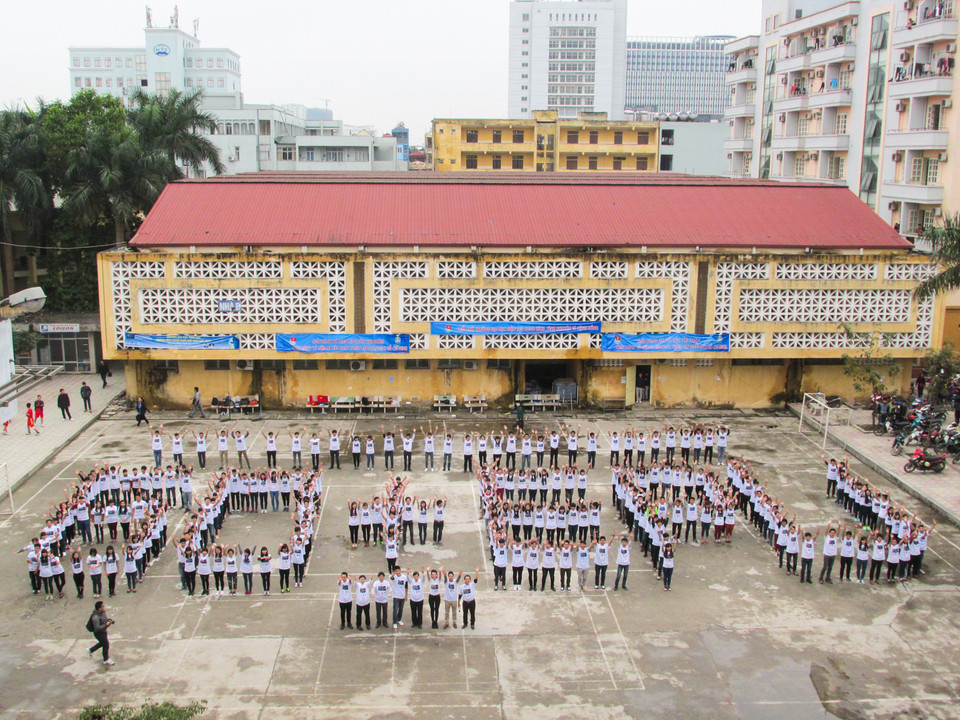 Chữ 60+ EPU nhìn từ trên cao. (Ảnh: Minh Sơn/Vietnam+)