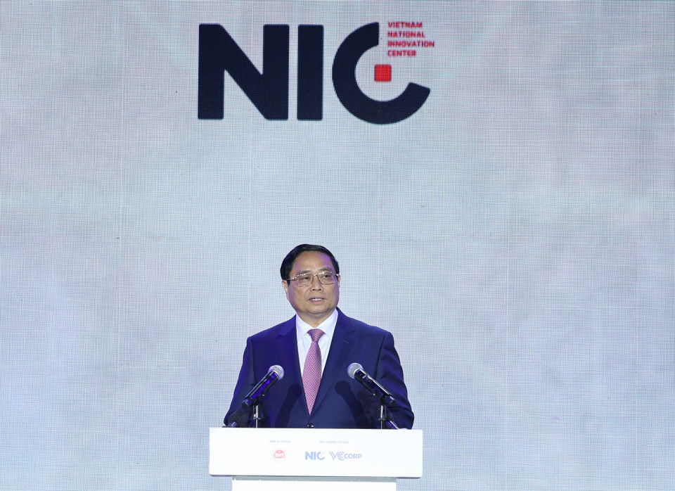 Sự kiện vinh dự có sự tham gia và phát biểu của Thủ tướng Chính phủ Phạm Minh Chính. (Ảnh: Minh Sơn/Vietnam+)