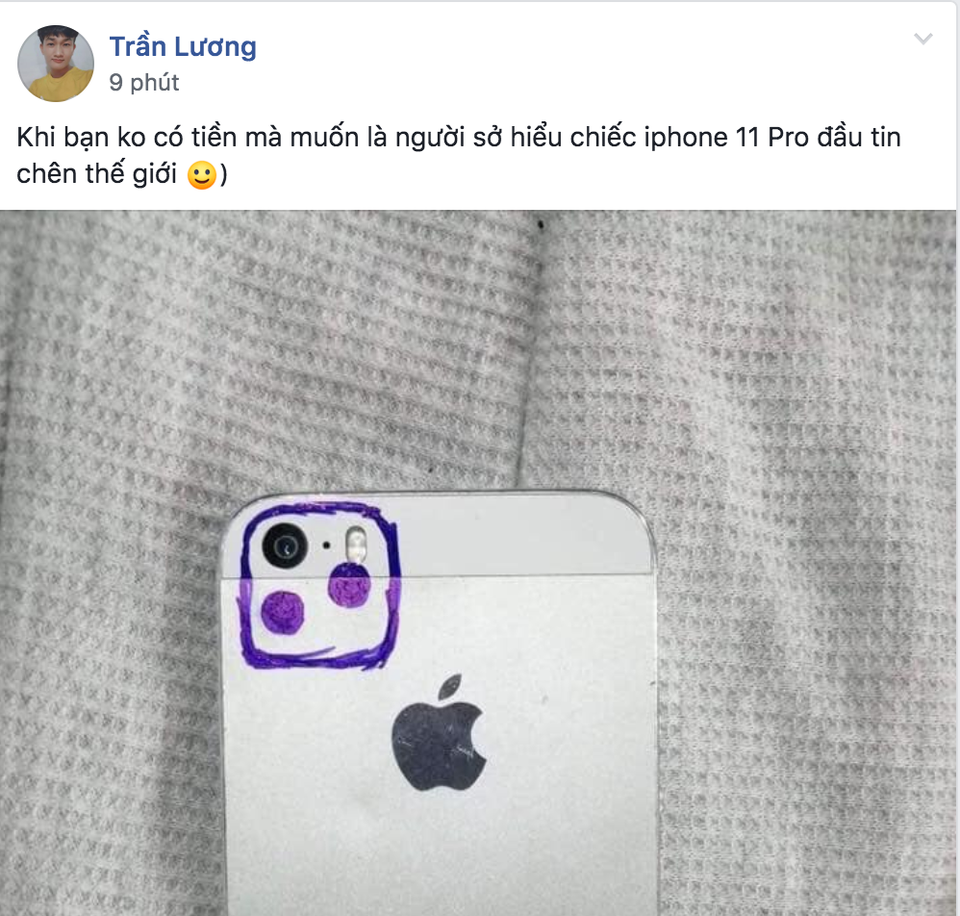 Biến chiếc iPhone 5 trở thành iPhone 11 một cách dễ dàng.(Ảnh: Facebook)
