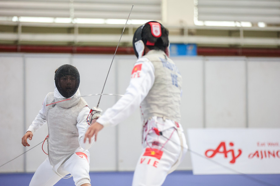 Nội dung nam kiếm chém, nam kiếm 3 cạnh có thể giành được nhiều huy chương, được xem là nội dung thế mạnh của Việt Nam. (Ảnh: Minh Sơn/Vietnam+)