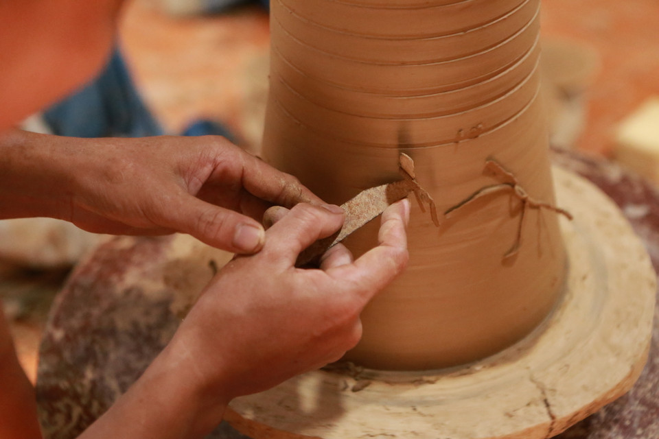 Mỗi sản phẩm là một tác phẩm nghệ thuật khác nhau. (Ảnh: PV/Vietnam+)