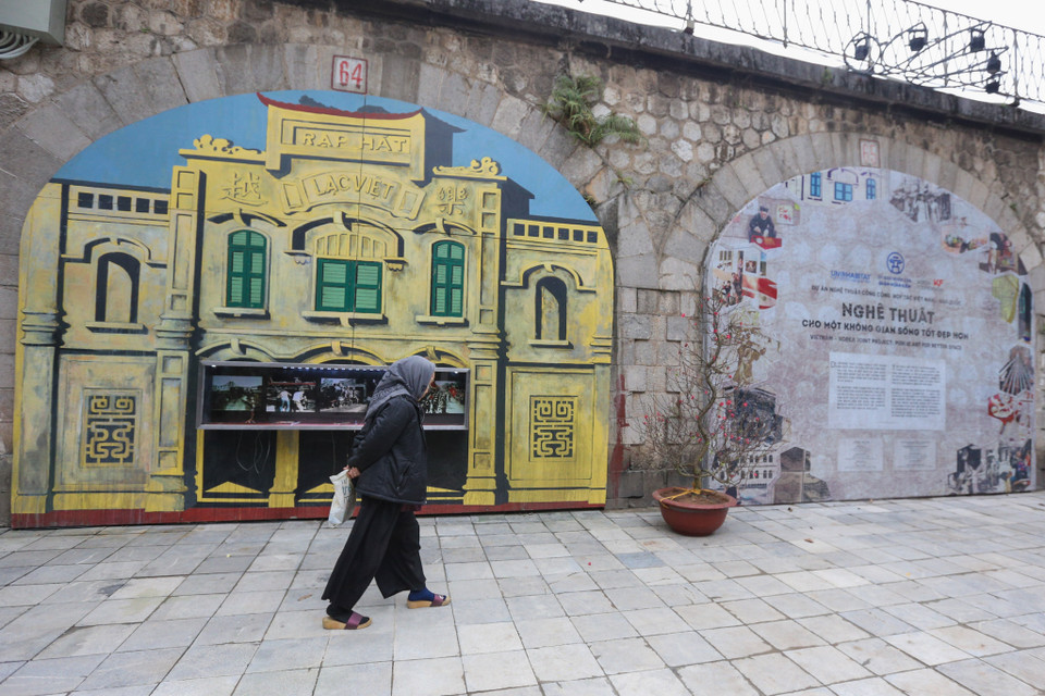 Nơi đây sẽ thành phố đi bộ liên thông với không gian chợ Đồng Xuân và kết nối vùng phụ cận. (Ảnh: Minh Sơn/Vietnam+)