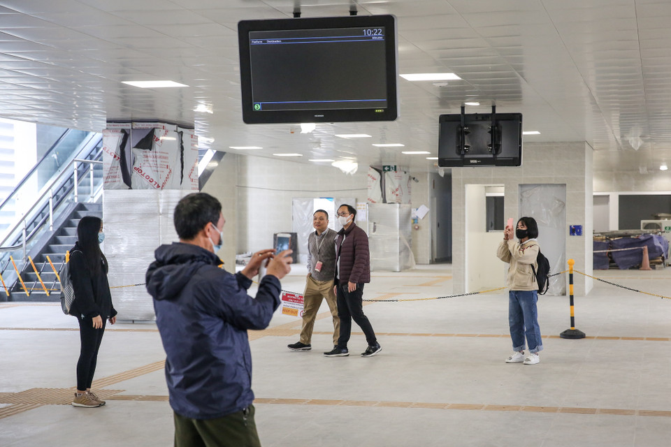 Từ 9h-15h các ngày 23/1 và 24/1, tại nhà ga S1 (đối diện trường Đại học Công nghiệp Hà Nội) tuyến đường sắt đô thị Nhổn-ga Hà Nội sẽ mở cửa để phục vụ người dân tham quan. (Ảnh: Minh Sơn/Vietnam+)