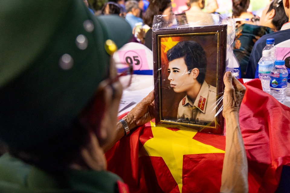 Chân dung những liệt sỹ được phục dựng lại đầy sống động và cảm xúc. (Ảnh: Minh Sơn/Vietnam+)