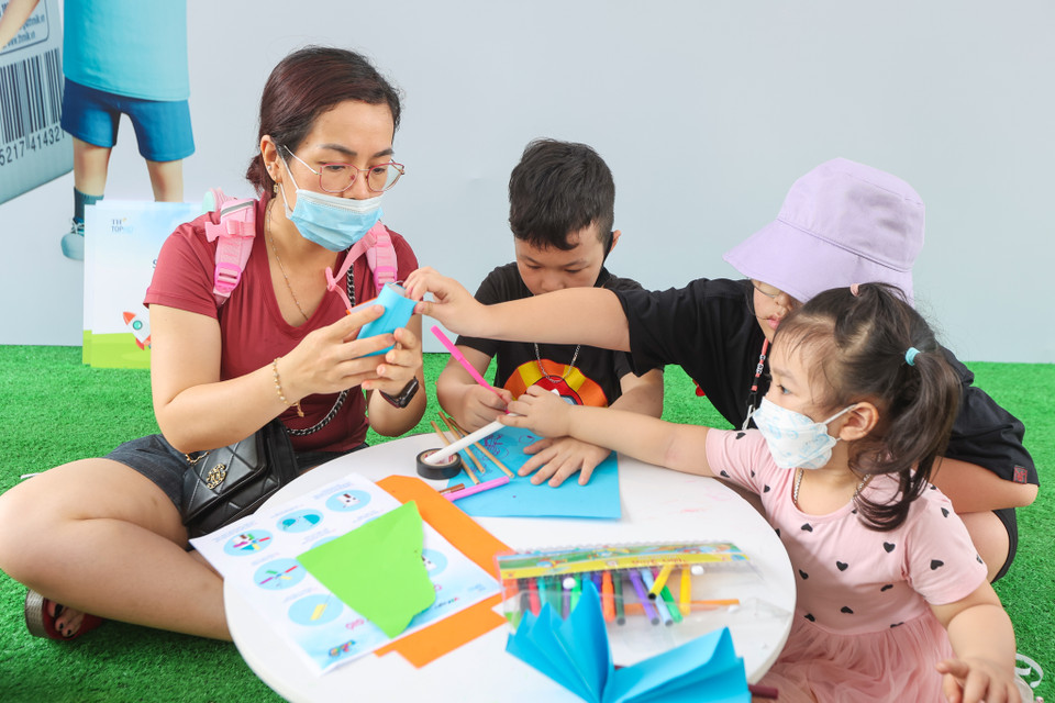 Sự kiện nhằm đem lại một sân chơi đầy bổ ích cho các bé, đặc biệt là sau giai đoạn giãn cách dài ngày. (Ảnh: PV/Vietnam+)