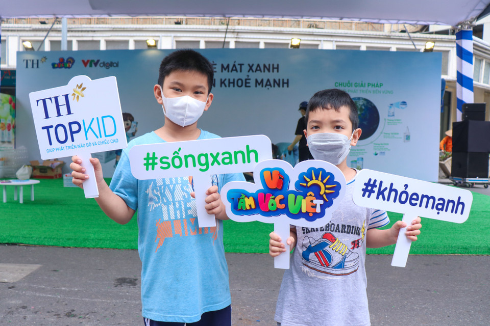 Sự kiện sẽ diễn ra các hoạt động vui chơi phát triển thể lực, trí lực cho cho em và hoạt động thu gom tái chế vỏ hộp. (Ảnh: PV/Vietnam+)