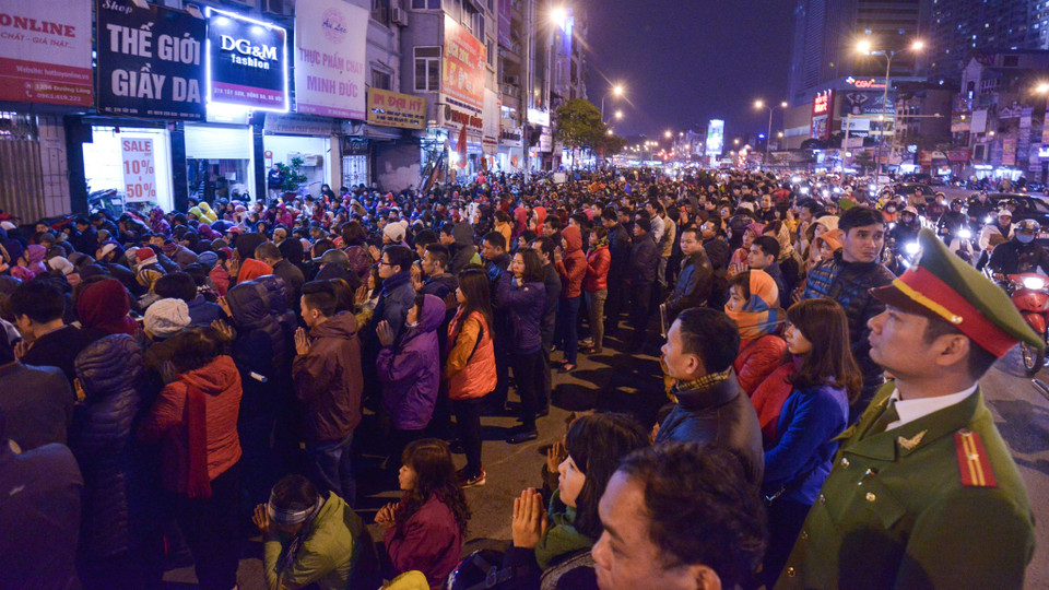 Chùa Phúc Khánh được coi là một ngôi chùa thiêng, hàng năm mỗi buổi lễ dâng sao giải hạn có đến hàng ngàn người đổ về đây để cúng bái. (Ảnh: Minh Sơn/Vietnam+)