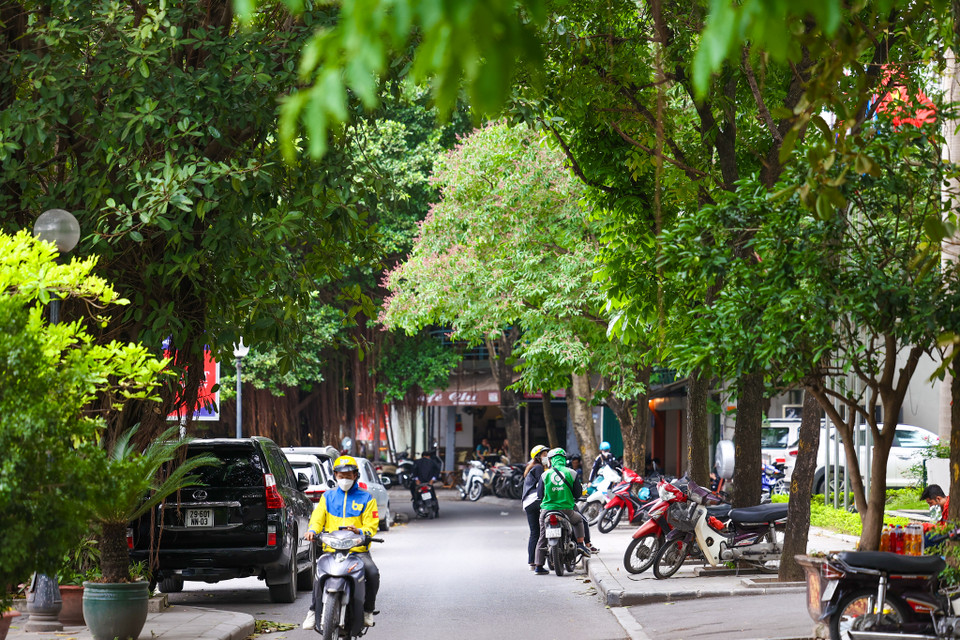 Khu vực quanh hồ Ngọc Khánh có rất nhiều quán càphê, giải khát thu hút nhiều người dân tới vui chơi, hóng mát. (Ảnh: Minh Sơn/Vietnam+)