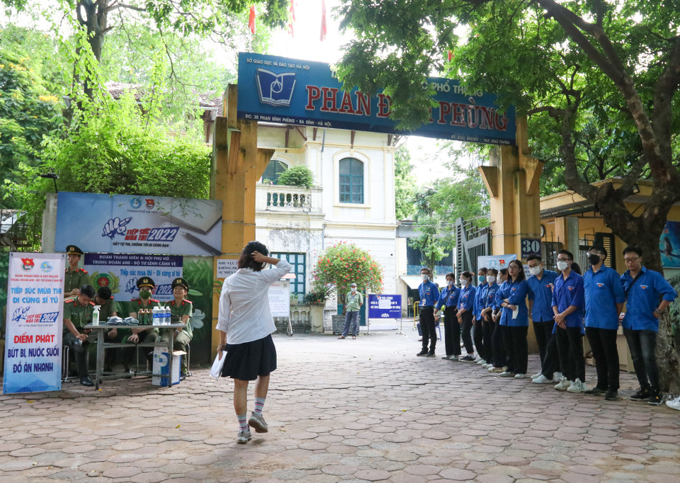 Đây là một trong những điểm thi quan trọng của thành phố Hà Nội. (Ảnh: Minh Hiếu/Vietnam+)