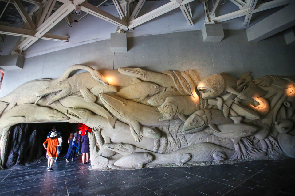 Bảo tàng hải dương học hiện nay đã có thêm dịch vụ lưu trú qua đêm cho du khách. Được thả mình giữa lòng đại dương xung quanh là những loài sinh vật đang tung tăng bơi lội trong màn đêm yên tĩnh thật không có gì thú vị hơn. (Ảnh: Minh Sơn/Vietnam+)