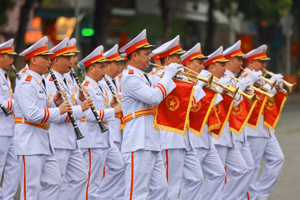 Chương trình biểu diễn đặc sắc của các Đoàn nhạc sđã mang đến một Nhạc hội đa sắc màu với các màn biểu diễn chuyên nghiệp, hấp dẫn. (Ảnh: Minh Sơn/Vietnam+)