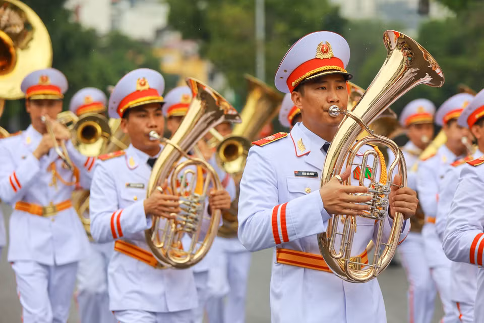 Chương trình biểu diễn đặc sắc của các Đoàn nhạc sđã mang đến một Nhạc hội đa sắc màu với các màn biểu diễn chuyên nghiệp, hấp dẫn. (Ảnh: Minh Sơn/Vietnam+)