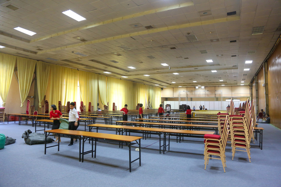 Các cơ quan thông tấn báo chí của Hàn Quốc sẽ được bố trí một khu riêng rộng hàng trăm mét vuông để tác nghiệp. (Ảnh: Minh Sơn/Vietnam+)