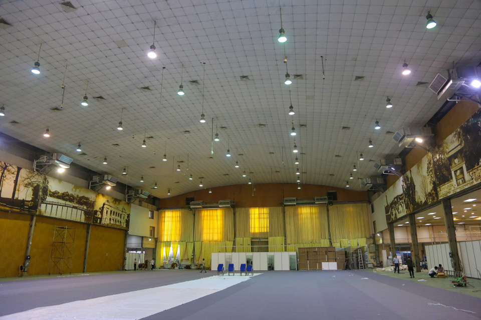 Trung tâm Báo chí Quốc tế dự kiến sẽ có khu vực làm việc chung, trang bị máy tính kết nối mạng, màn hình LCD cỡ lớn để theo dõi nguồn dữ liệu trực tiếp. (Ảnh: Minh Sơn/Vietnam+)