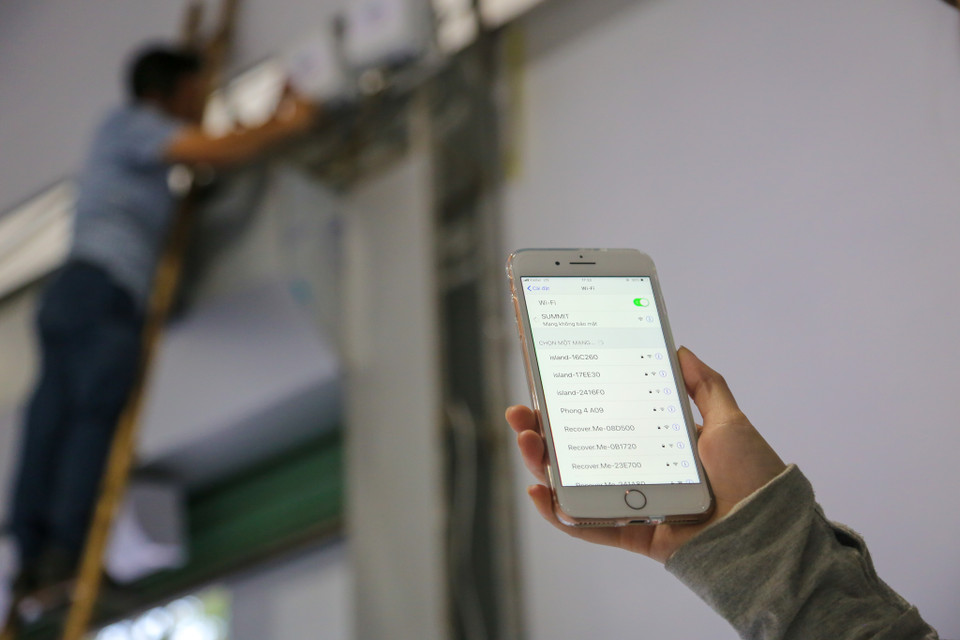 Toàn bộ hệ thống mạng không dây (wifi) sẽ được miễn phí và đảm bảo tốc độ đường truyền tốt nhất. (Ảnh: Minh Sơn/Vietnam+)