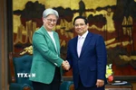 Thủ tướng Phạm Minh Chính tiếp Bộ trưởng Ngoại giao Australia Penny Wong. (Ảnh: Dương Giang/TTXVN)