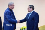 Thủ tướng Phạm Minh Chính tiếp ông Vladimir Yevtushenkov - Nhà sáng lập Công ty Cổ phần đại chúng AFK Sistema, Nga. (Ảnh: Dương Giang/TTXVN)