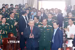 Tổng Bí thư Tô Lâm dự Lễ kỷ niệm 80 năm Ngày truyền thống lực lượng vũ trang Quân khu 1. (Ảnh: Thống Nhất/TTXVN)
