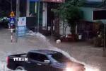 Thái Nguyên: Mưa lớn khiến nhiều tuyến đường ngập sâu trong nước