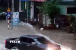Thái Nguyên: Mưa lớn khiến nhiều tuyến đường ngập sâu trong nước