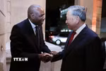 Tổng Bí thư Tô Lâm gặp Phó Thủ tướng Anh David Lammy. (Ảnh: Thống Nhất/TTXVN)