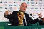 Chủ tịch FIFA Gianni Infantino trong cuộc họp báo trước lễ khai mạc World Cup 2026 tại Mexico. (Nguồn: THX/TTXVN)