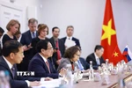 Thủ tướng Phạm Minh Chính phát biểu tại cuộc gặp Thư ký Hội đồng An ninh Sergey Kuzhugetovich Shoygu. (Ảnh: Dương Giang/TTXVN)