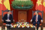 Tổng Bí thư Tô Lâm tiếp Thủ tướng Tây Ban Nha Pedro Sánchez. (Ảnh: Thống Nhất/TTXVN)