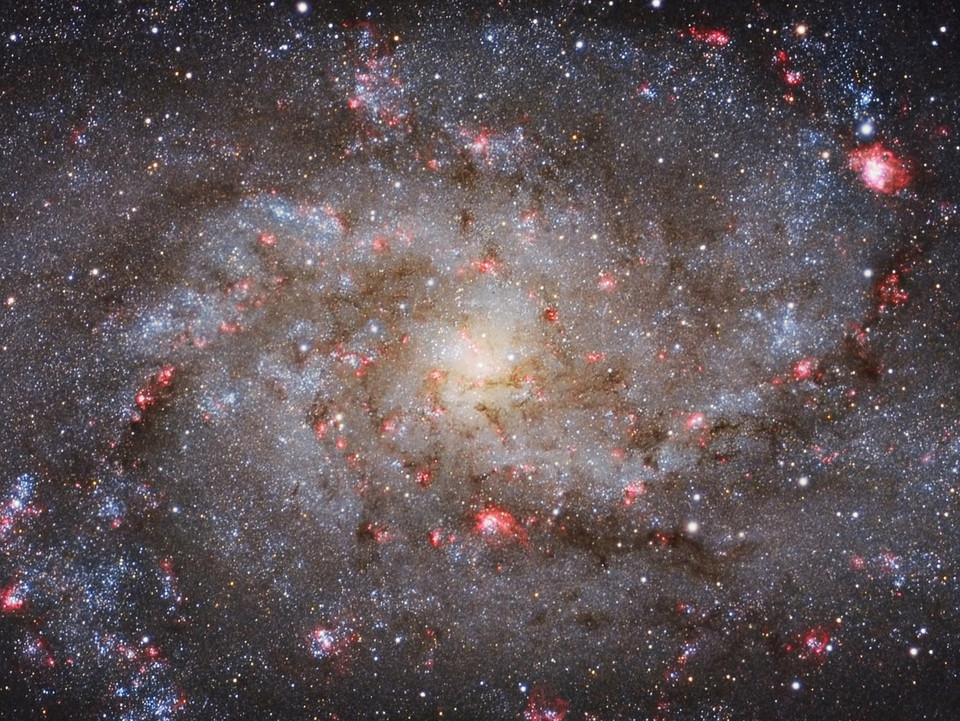 Thiên hà Triangulum (M33), cách Trái Đất 3 triệu năm ánh sáng, là thiên hà lớn thứ ba trong khu vực, sau thiên hà Andromeda và dải ngân hà. (Nguồn: National Maritime Museum)