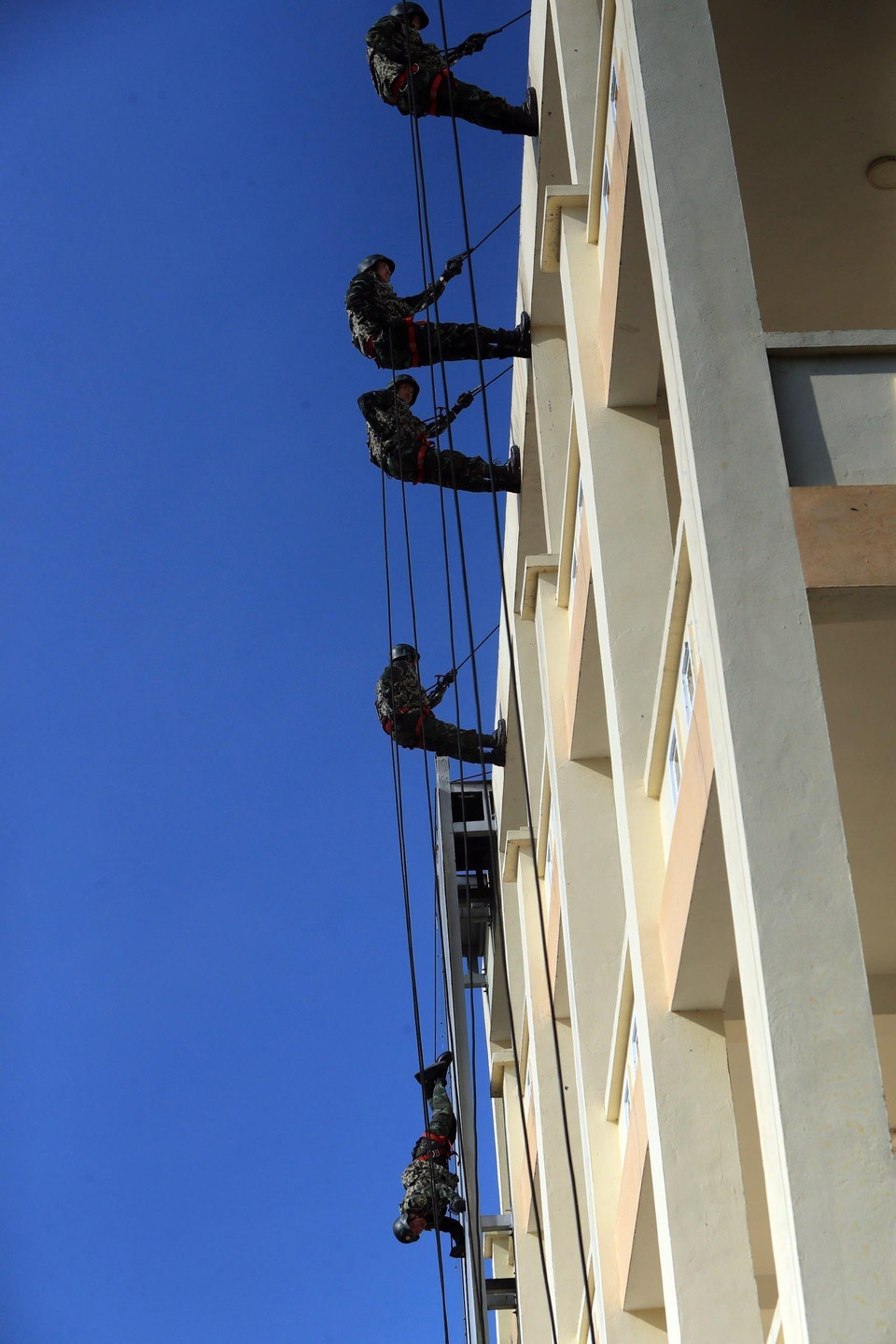 Đội chống khủng bố là lực lượng tinh nhuệ nhất của Lữ đoàn, được tuyển chọn kỹ lưỡng, đảm bảo về trình độ, năng lực, phẩm chất đạo đức, lối sống và có sức khỏe để hoàn thành tốt nhiệm vụ được giao. (Ảnh: An Đăng/TTXVN)