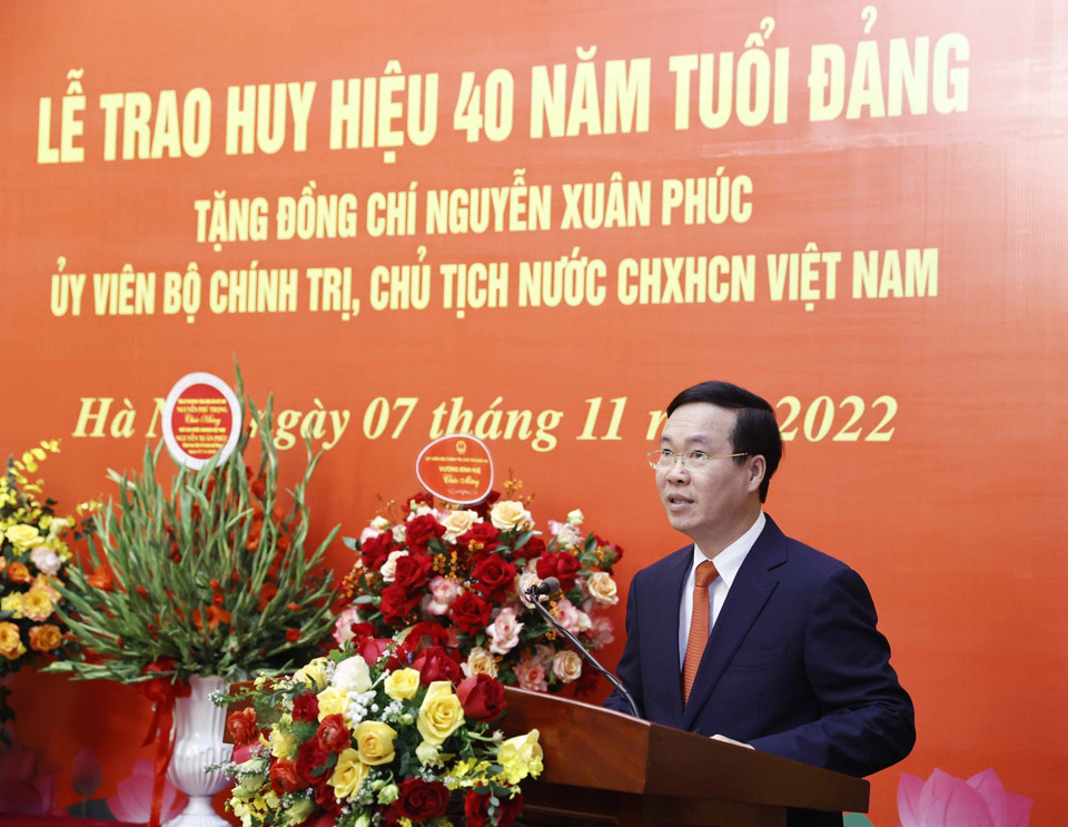 Ông Võ Văn Thưởng - Ủy viên Bộ Chính trị, Thường trực Ban Bí thư phát biểu. (Ảnh: Thống Nhất/TTXVN)