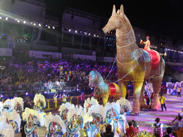 Các đoàn tham dự lễ diễu hành tối 7/2. (Ảnh: Văn Hải-Kim Yến/Vietnam+)