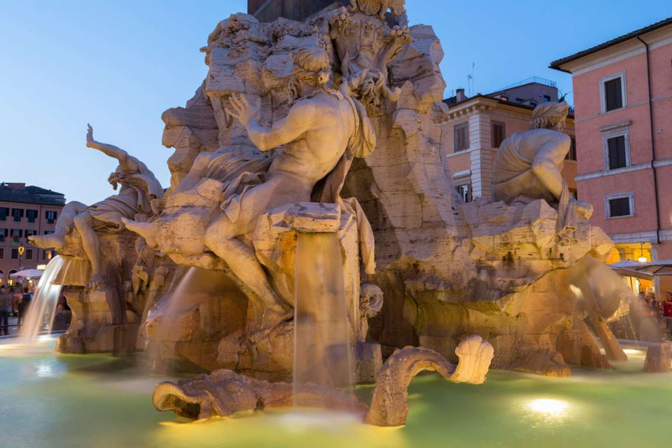Fountain of Four Rivers, Rome, Italy. (Nguồn: Getty Images)