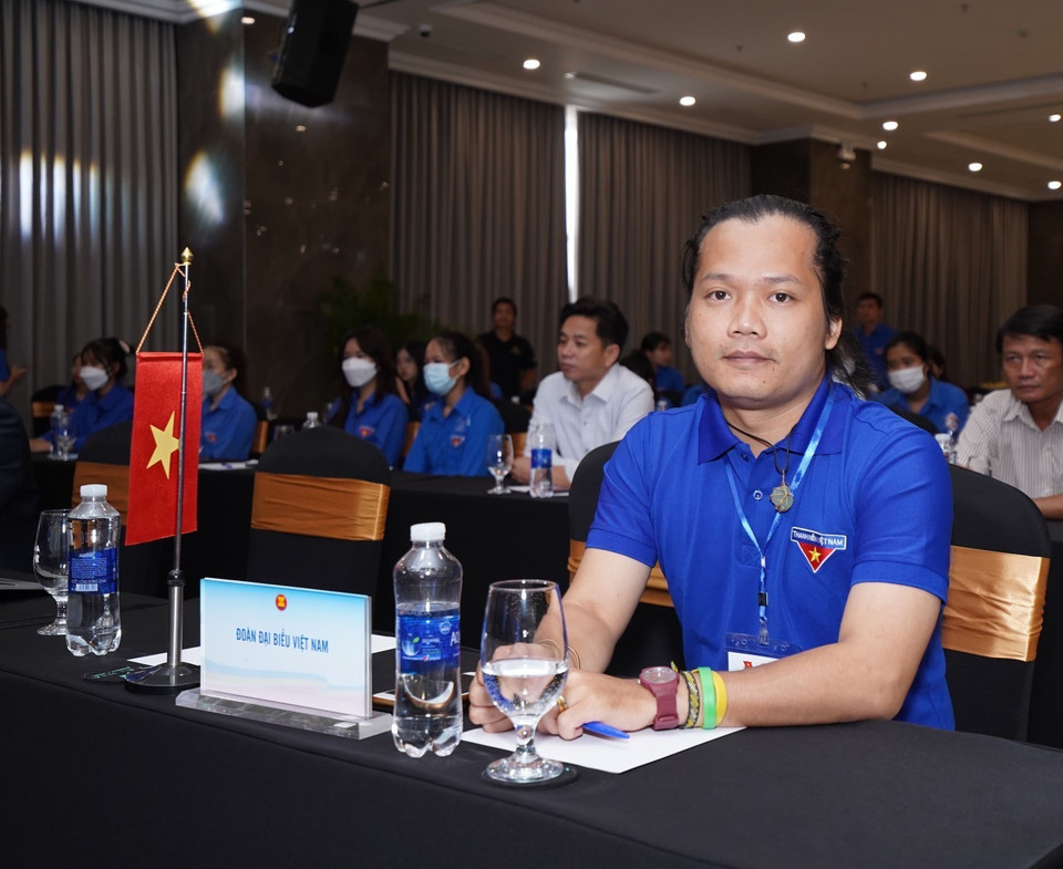 Đại diện đoàn thanh niên tình nguyện Việt Nam. (Ảnh: Đức Thọ/TTXVN)