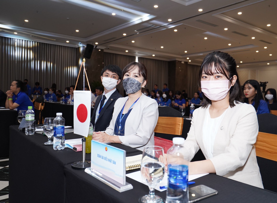 Đại diện đoàn thanh niên tình nguyện Nhật Bản. (Ảnh: Đức Thọ/TTXVN)