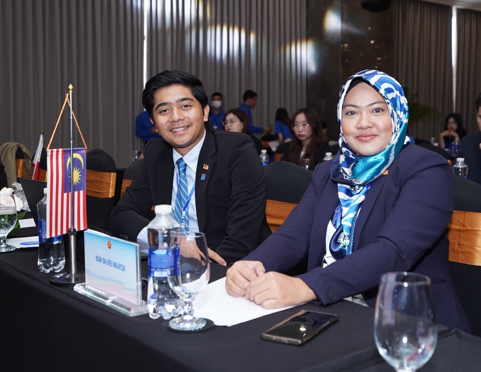 Đại diện đoàn thanh niên tình nguyện Malaysia. (Ảnh: Đức Thọ/TTXVN)