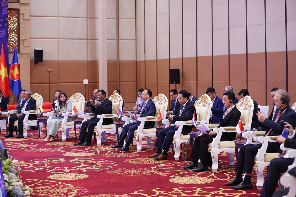 Hội đồng tư vấn kinh doanh ASEAN (ABAC) tham gia cuộc tiếp xúc với các nhà lãnh đạo ASEAN. (Ảnh: Dương Giang/TTXVN)