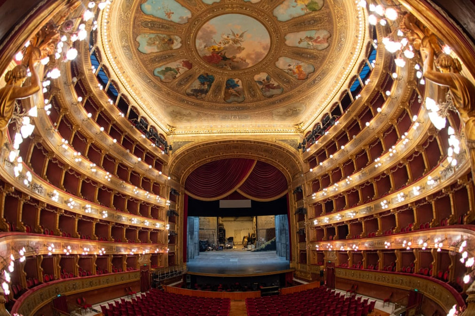 Nhà hát opera Teatro Massimo Vittorio Emanuele, Palermo, Italy sẽ còn phải đóng cửa trong một thời gian dài vì COVID-19 đang bùng phát dữ dội ở đất nước hình chiếc ủng. (Nguồn: Getty Images)